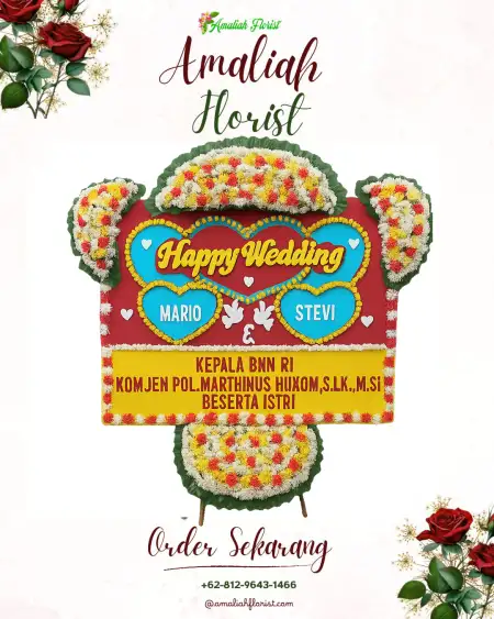 Papan Bunga Pernikahan Tanjung Mas Makmur